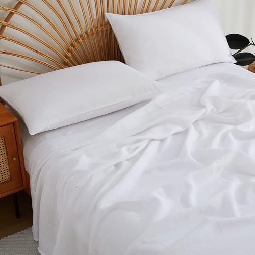 100% French Linen Pillowcase Set of 2, Natural Pure Linen Pillow Covers - Image 4