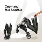 Mompush Lithe V2 Lightweight Travel Stroller Snack Tray Included, Forest - Image 5