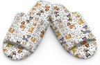 Jeiento Animal Cat Pattern Slippers for Women Lady Open Toe Slippers Soft Cushion Slip Resistant Spa Slipper for Hotel,Cozy Home Shoes - Image 3
