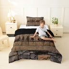 Erosebridal Camo Camper Comforter Set Rv Camping Twin Bedding Sets for Boys Girls Kids Rustic Farmhouse Camouflage Stone Comforter Woodland Adventure Quilt Duvet 2 Pcs - Image 5