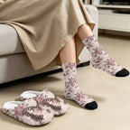 Fuzzy Slipper with Socks for Women Slip On House Slipper and Socks Set Cozy Fuzzy Slippers for Indoor - Image 4