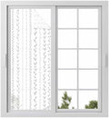 Window Privacy Film Frosted, Modern Minimalist Static Cling Door Window Covering, Rustic Leaves Vertical Stripes Gray UV Blocking Windows Film for Office, Hotel, Bedroom, 29.5 x 78.7 Inches by Unknown