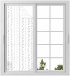 Window Privacy Film Frosted, Modern Minimalist Static Cling Door Window Covering, Rustic Leaves Vertical Stripes Gray UV Blocking Windows Film for Office, Hotel, Bedroom, 29.5 x 78.7 Inches by Unknown