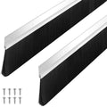 Door Sweep Brush Aluminum, 1.5 x 36 Inch, Silver, 2 Set by Frienda