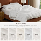 Bedsure Duvet Cover with Fitted Sheet Full - Deep Pocket, Hotel Luxury Soft Double Brushed Bedding Set with Zipper Closure, Includes 1 Duvet Cover, 1 Fitted Sheet, 2 Pillow Shams, NO Comforter, White - Image 6