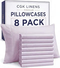Queen Pillow Cases - 8 Pack Pillowcase Covers - 20" x 30" (Light Lavender) by CGKUnlimited