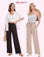 Showitty Wide Leg Pants for Women with Pockets, High Waist Yoga Lounge - Image 4