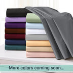 ZPECC King Flat Sheets Only Beige 6 Pack, Color-Coded Hem Threads - Image 6