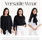 Velanio Cashmere Poncho for Women - 100% Mongolian Wrap & Dress Topper - Image 3