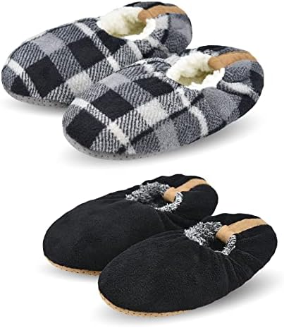 Panda Bros Men’s Slipper Socks, Soft Warm Non-Slip Indoor House Slippers by Panda+Bros
