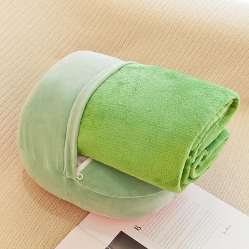 Fruit Travel Blanket and Pillow Set, 3 in 1 Plush Pillow with Warm Hands Pillow Blanket, Children's Gift Travel Airplane Train Office Nap (A) - Image 4