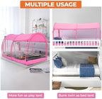 Alvantor® Mosquito Net Bed Canopy Tents Dream Privacy Space Twin Size Sleeping Tents Indoor Pop Up Portable Frame Breathable Cottage Pink (Mattress Not Included) - Image 4