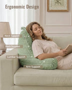 Blissful Diary Reading Pillow for Bed, Back Pillow Sitting Up, Sage Green - Image 2