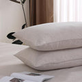 100% French Linen Pillowcase Set of 2, Natural Pure Linen Pillow Covers by TSEAPENI