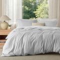 Bedsure Duvet Cover King Size, 3Pcs Double Brushed Bedding Set, Silver Grey by BEDSURE