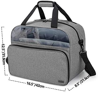 Teamoy Knitting Bag Tote, Crochet Bag Yarn Storage Organizer, Gray - Image 5