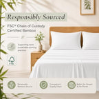 TOSMO Luxury Pillow Case Set of 2 - Cooling Viscose Derived from Bamboo, Oeko-TEX, Breathabl Silky Soft Pillow Cases with Envelope Closure (Queen, Classic White) - Image 3