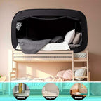 NKM Twin Bed Canopy Indoor Tent for Adults,Blackout Bed Tent,Portable Black Folding Sleep Tent - Image 5
