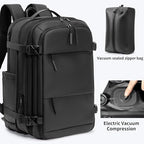 Vacuum Backpack for Travel with Built-In Pump, Expandable Vacuum Compression Carry-On Travel Backpack with Laptop Compartment, Large - Image 2