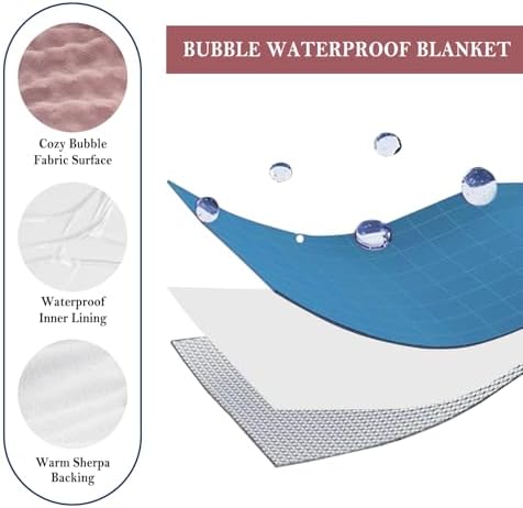 Waterproof Blanket for Pet Bed Couch Sofa Car, 60"x80", Dusty Pink - Image 3