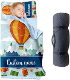 Personalized Toddler Nap Mat for Preschool, Custom Kids Nap Mat with Name, Extra Soft Preschool Nap Mat with Pillow & Blanket, Roll Up Daycare Sleeping Mat for Kids Boys by YISMEET