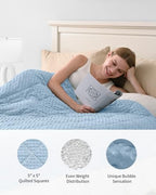 Mr. Sandman Weighted Blanket for Adults, Queen Size 15 lbs, 60 x 80 Inches - Image 5
