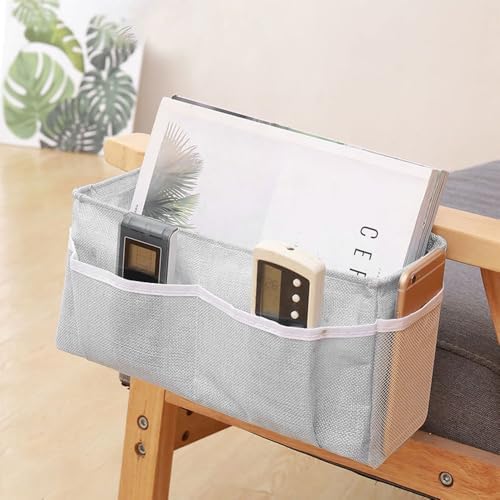 2Pcs Portable Bedside Hanging Caddy (Beige ) - Image 7