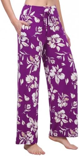 WiWi Bamboo Viscose Pajama Pants for Women Plus Size Cooling Bottoms S-4X by WiWi