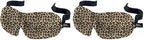 Bucky 40 Blinks No Pressure Printed Eye Mask for Travel & Sleep, Leopard, One Size (Pack of 2) by Bucky