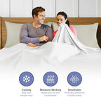 Kickoff Viscose Bamboo Pillowcase, King, Set of 2, 100% Organic Hidden Zippered Viscose Bamboo Pillow Case King Size, Cooling Pillow Cover for Hot Sleepers (20"x40", Soft Sage) - Image 7