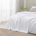 BEDELITE Fleece Blanket Soft Plush King Size Bed Blanket White 108"x90" by BEDELITE