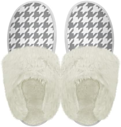 Cotton Slippers With Fluffy Edges House Slippers Non‑Slip Sole by Unknown