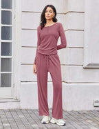 Ekouaer Two Piece Sets for Women Fall Lounge Sets Casual Matching Outfits - Image 3