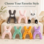 Cozy Travel Pillow with Sleep Mask, H-Shaped Car Neck & Back Support，#G - Image 7