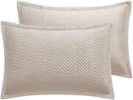 IR Imperial Rooms Quilts Queen Size Bedding Set Beige Bedspread Wave - Image 6