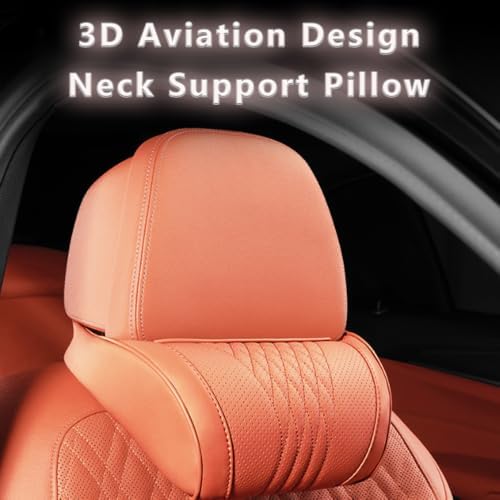 Copenrain Car Headrest, Memory Foam Car Headrest Pillow ( White 2Pcs ) - Image 2