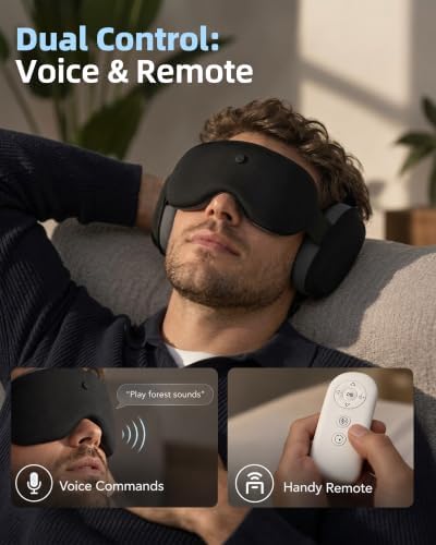 Bluetooth Sleep Mask with Ear Cover, 3D Blackout Eye Mask with White Noise - Image 4