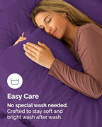 Queen Pillow Cases - 6 Pack Soft Pillowcase Covers - 20" x 30" (Purple) - Image 6