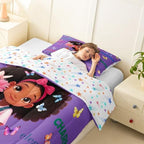 Erosebridal Black Girls Magical Comforter Set Butterflies Inspirational Quotes Toddler Bedding Set African American Comforter Afro Pretty Girls Duvet Insert for Nursery Kids Princess Cute Room Decor - Image 4
