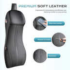 Coverado Lumbar Support and Headrest Pillow for Car, Integrated Design Ergonomic Memory Foam Head Neck Support Pillow for Driving Seat, Soft Leather Breathable Back Support, Back Pain Relief, Black - Image 5