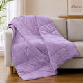 DAICO Lightweight Down Throw Blanket for Couch Purple Blanket 50"x70" by DAICO