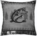 Feelyou Fish Bass Throw Pillow Covers Soft 18" x 18" - Image 5