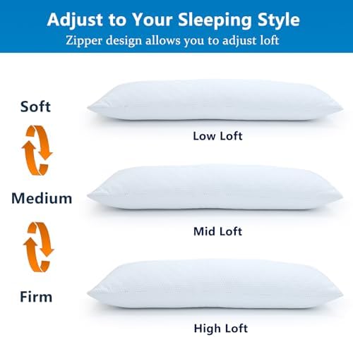 1 MIDDLE ONE Cooling Body Pillow, Memory Foam Body Pillows for Adults Sleeping, Long Pillow for Bed, Big Large Body Pillow for Side Sleeper, 20x54 Inch (White Blue Hex) - Image 6