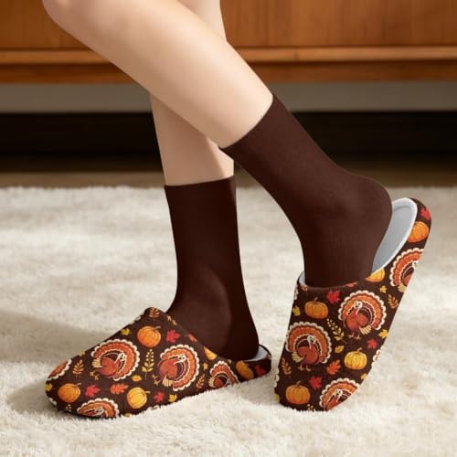 Jeiento Fuzzy Slippers and Sock Set Women's Warm Cozy Memory Foam House Shoes Soft Slip-on Slides - Image 2