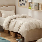Bedsure Twin/Twin XL Duvet Cover, Double Brushed Bedding Set, Light Beige by BEDSURE