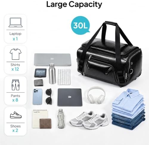 TOPEAST 30L Travel Duffel Backpack, 3-in-1 Convertible Duffle Bag - Image 5