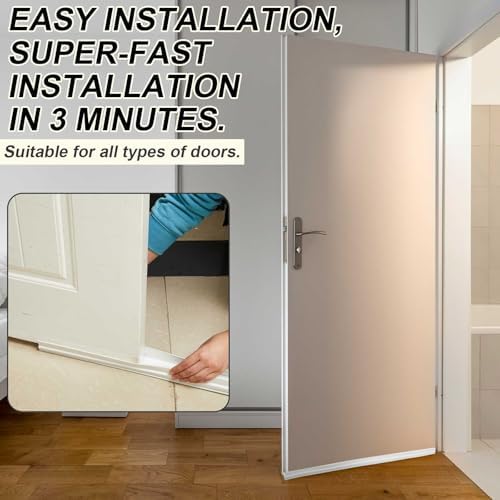 Yaocom 2strip 32" Vinyl U Shape Door Bottom Seal Slide on Door Sweep, White - Image 5