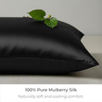 Mellanni Pure Silk Pillowcase Body Size - Perfect for Hair and Skin - Image 2