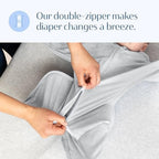 SleepingBaby Zipadee-Zip Transition Swaddle - Cozy Baby Swaddling Blanket with Zipper Convenience - Roomy Wearable Blanket for Easy Diaper Changes - 6-12 Month - Recharge Silver Heather - Image 5