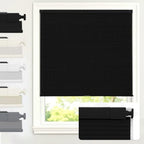 AOSKY No Drill Cordless Blackout Cellular Shades, 19" W x 64" H, Black by AOSKY